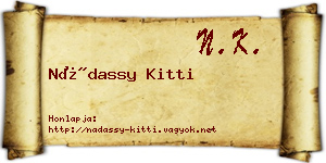Nádassy Kitti névjegykártya