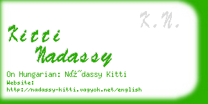 kitti nadassy business card